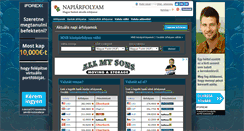 Desktop Screenshot of napiarfolyam.hu